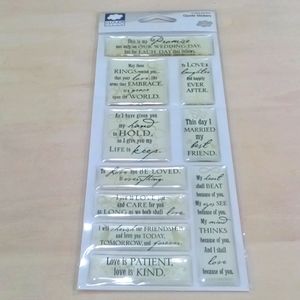 2/$15 Wedding Quotes Transparent Epoxy Scrapbook Stickers 020335006904